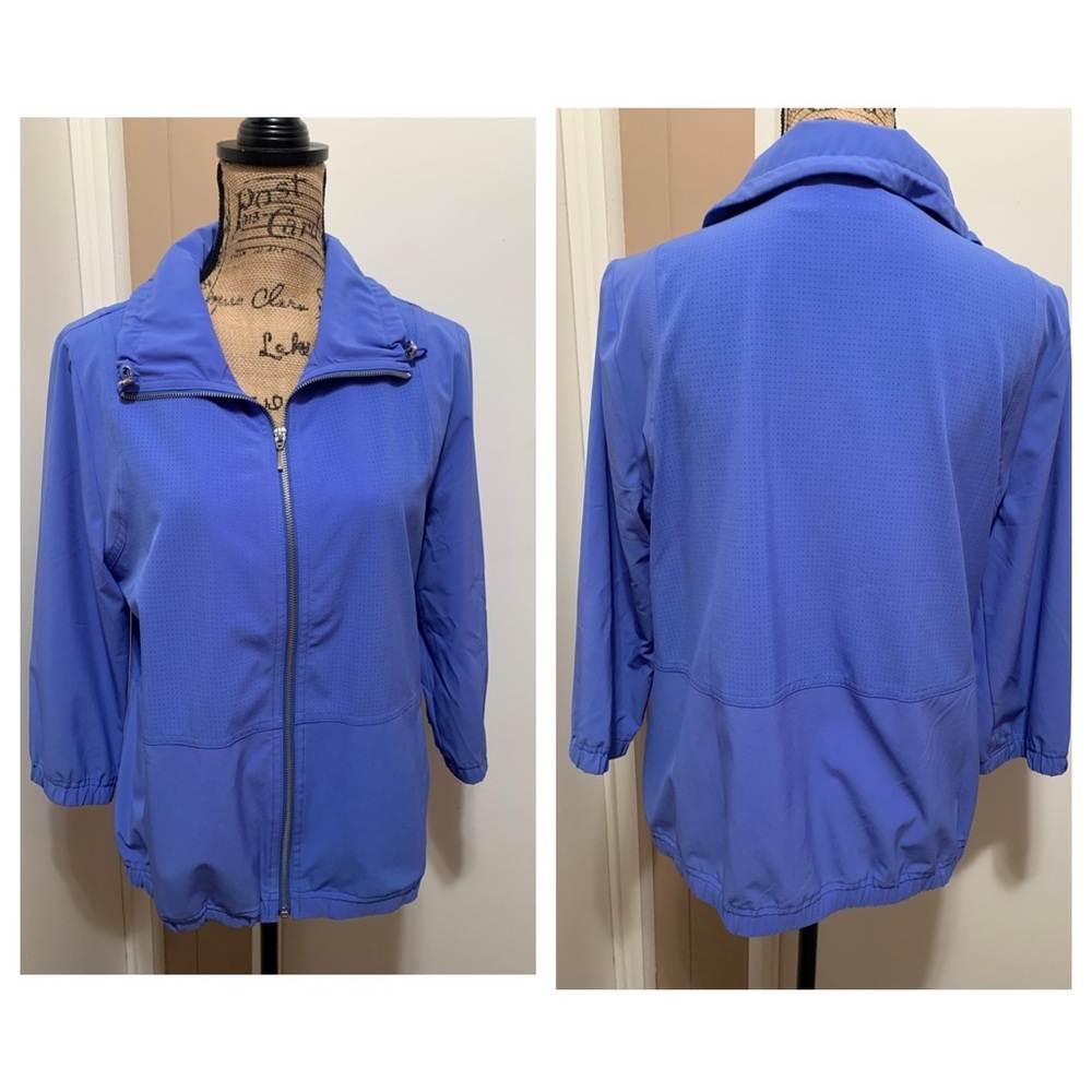 Chicos Zenergy Women’s Jacket Blazer Teal Blue M
